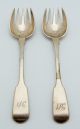 2 - John James Whiting Sterling Silver 1856 Forks Fiddle 57.  4 Grams Other photo 1