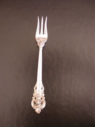 Wallace Grande Baroque Sterling Silver Cocktail Seafood Fork - Circa 1941 photo