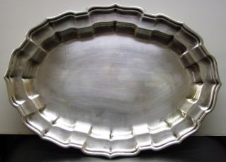 Reed & Barton Silver Platter - Chippendale 52 No Well photo