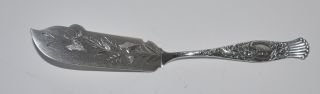 Antique Sterling Silver Butter Cheese Knife In Velvet Box C.  H.  Case Silverware photo