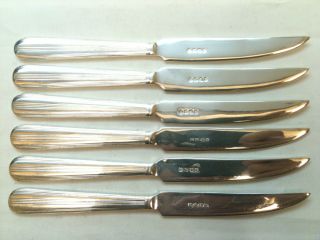 Set Of Six Silver Plated Fruit Knives Ref 1718 photo