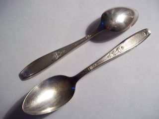 Two Vintage Silverplated Teaspoons - Ambassador Pattern By 1847 Rogers Bros. photo