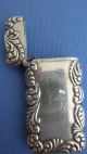 Victorian Art Nouveau Antique Sterling Silver Match Safe Vest Monogram Cairo Ill Cigarette & Vesta Cases photo 5