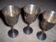 4 Vintage Silverplate Wine Goblets/cups - Cups & Goblets photo 3