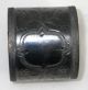 Antique Set Of 2 Silverplate Engraved Ornate Design Footed Napkin Rings Holders Napkin Rings & Clips photo 3
