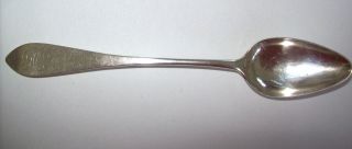 Antique Coin Sterling Silver Tea Spoon Unmarked 14gms 1/2oz Not Scrap photo
