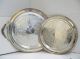 Oneida 2 Silver Round Serving Platters Platters & Trays photo 1