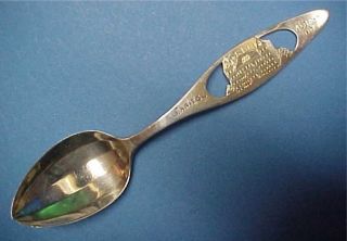 Pointed Handle Sterling Silver Souvenir Spoon Capitol Albany,  New York photo
