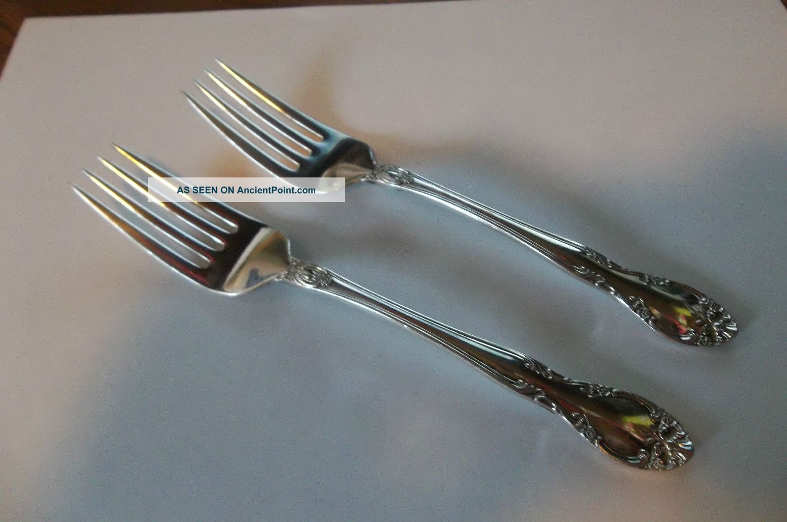 Pair Gorham Silverplate Salad Forks New Elegance Other photo