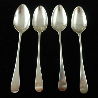 4 Early 19th Cen Sterling Silver Spoons Edinburgh photo