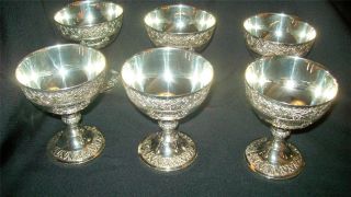 Set Of 6 Vintage C & Co.  Ornate Silver Plate Coupe Shape Serving Pieces photo