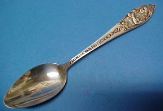 Sterling Silver Souvenir Spoon Indian Starved Rock Illinois photo