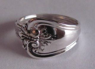 Sterling Silver Spoon Ring - Towle / Richmond - Size 7 1/2 (5 To 7 1/2) - 1901 photo