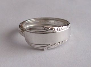 Sterling Silver Spoon Ring - International / Enchantress - Size 7 To 8 - 1937 photo