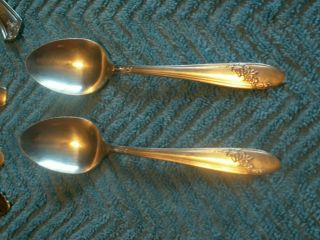 2 Tudor Plate Oneida Queen Bess Spoons 1946 photo