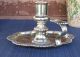 Antique Style Nickel Silver Plate Candle Stick 18th George English Federal Repro Candlesticks & Candelabra photo 3