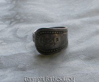 Old Silver Spoon Ring Community Size 10 - 7.  4 Grams photo