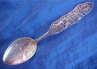 Sterling Silver Souvenir Spoon Wild West Grand Junction Colorado photo