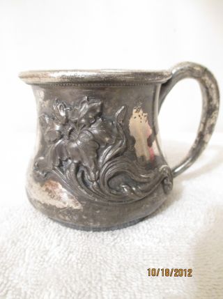 Antique Quadruple Plate Silver Baby Cup 
