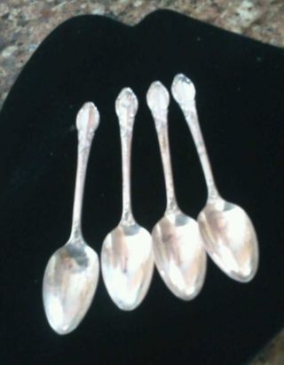 Vintage,  Rogers Oneida Enchantment Silver Plated Baby Spoons photo