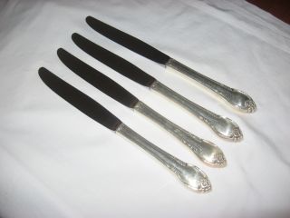 Set Of 4 1847 Rogers Bros.  International Remembrance Grill Knives C.  1948 photo