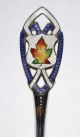 Antique Sterling Silver & Enamel New Westminster And Maple Leaf Souvenir Spoon Souvenir Spoons photo 1
