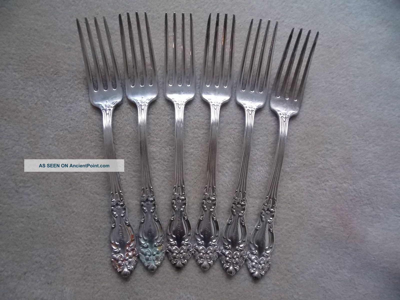 Vintage Silverware Flatware Reed Barton S S Lurline Tiger Lily 6 Dinner 1 Baby Reed & Barton photo