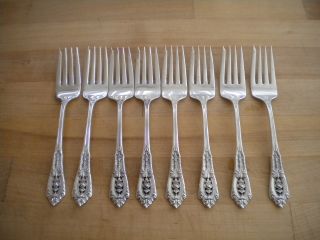 One Only Of Wallace Rose Point Sterling Silver Dessert/salad Fork - photo
