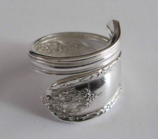 Sterling Silver Spoon Ring - Alvin / Della Robbia - Size 7 1/2 To 9 1/2 - 1922 photo