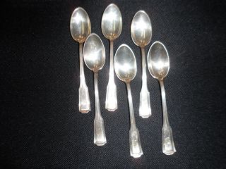 6 American Chippendale Sterling 1905 Frank Smith Demitasse Spoons photo
