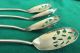 Four Rare Antique Sterling Silver & Gilt Chocolate Muddler Spoons Shamrock Bowls Other photo 11