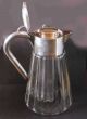 Antique Art Deco Silver Plate Glass Carafe Decanter Jug Pitcher Made In Germany Pitchers & Jugs photo 3