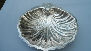 Vintage English Silver Mfg.  Corp.  Silver Plated Shell Serving Dish Mmri S (tr) photo