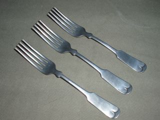 3 Dinner Forks Tipped 19th Century Made In The U.  S.  A 900 Wb/w photo