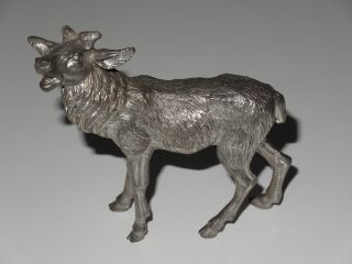 Silver Plated Model Of A Stag Deer photo