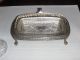 Vintage Silver Plate Roll Top Butter Dish & Salt & Pepper Shakers Butter Dishes photo 2