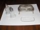 Vintage Silver Plate Roll Top Butter Dish & Salt & Pepper Shakers Butter Dishes photo 6