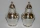 Antique Weighted Sterling Silver Salt And Pepper Shakers Glass Lined Salt & Pepper Shakers photo 1