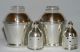 Antique Weighted Sterling Silver Salt And Pepper Shakers Glass Lined Salt & Pepper Shakers photo 2