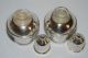 Antique Weighted Sterling Silver Salt And Pepper Shakers Glass Lined Salt & Pepper Shakers photo 3