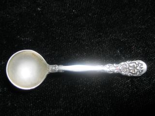 English Figural Sterling Silver Salt Spoon C 1900 Birmingham Levi & Salaman photo