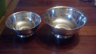 Two Silver Gorham Ep Footed Bowl Candy Dish Yc779 & Yc 780 photo