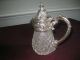 Silver - Plate/cut Crystal/syrup Pitcher With Lions Head Pitchers & Jugs photo 3