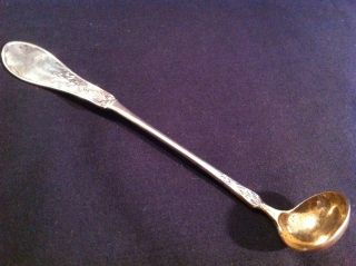 Coin Silver Mustard Ladle Simply Marked Coin photo