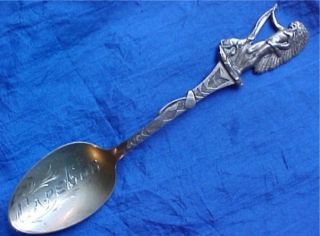 Sterling Silver Souvenir Spoon Indian Cape Cod Hyannis Massachusetts photo