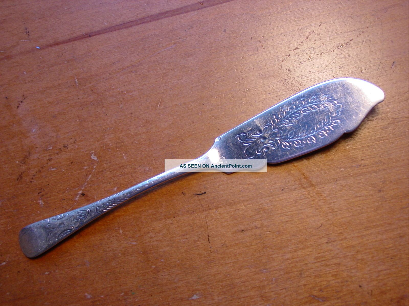 Heavy Antique Solid Silver Butter Knife Server Sheffield 1908 Other photo