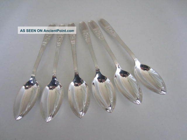 Quality Set Of 6 Silver Plated Grapefruit Spoons. . . Other photo