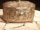 Antique Silver Repousse ' Footed Wedding Box Boxes photo 2