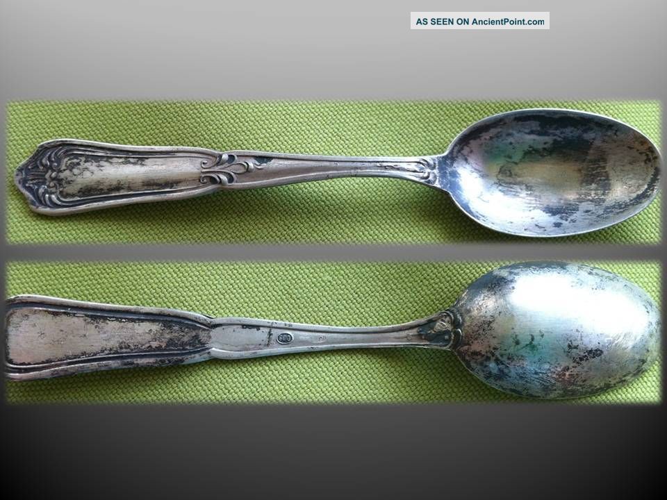 Vintage Old Antique Spoon 800 Silver Italy 6.  5 Grams Other photo