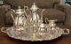 Art Nouveau Motif Sheridan Silver 5pc Coffee & Tea Service Silver On Copper Mint Tea/Coffee Pots & Sets photo 1